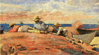 Three Boys on the Shore